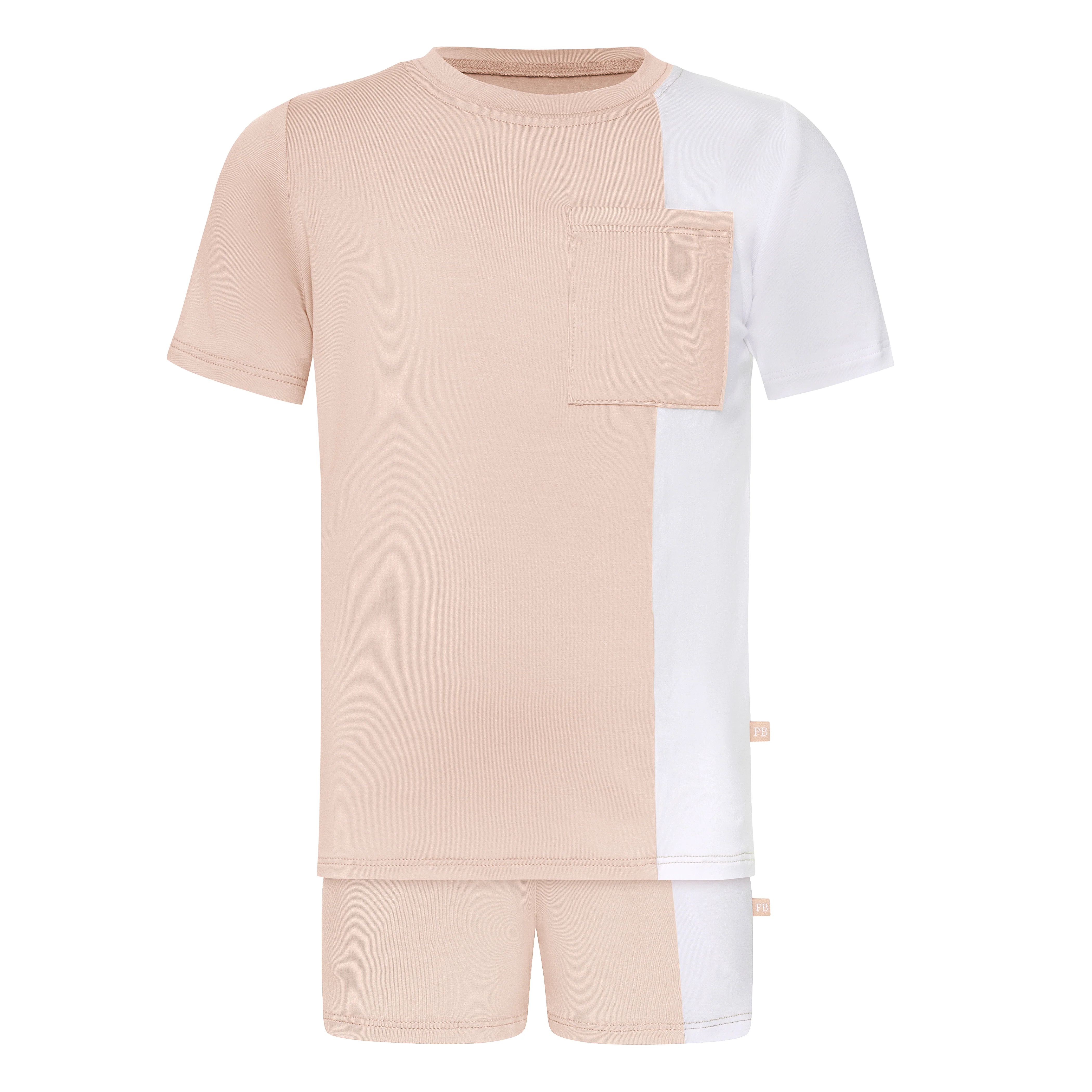 Hazelnut/Alpine Colorblock T-Shirt Set | Promise Baby