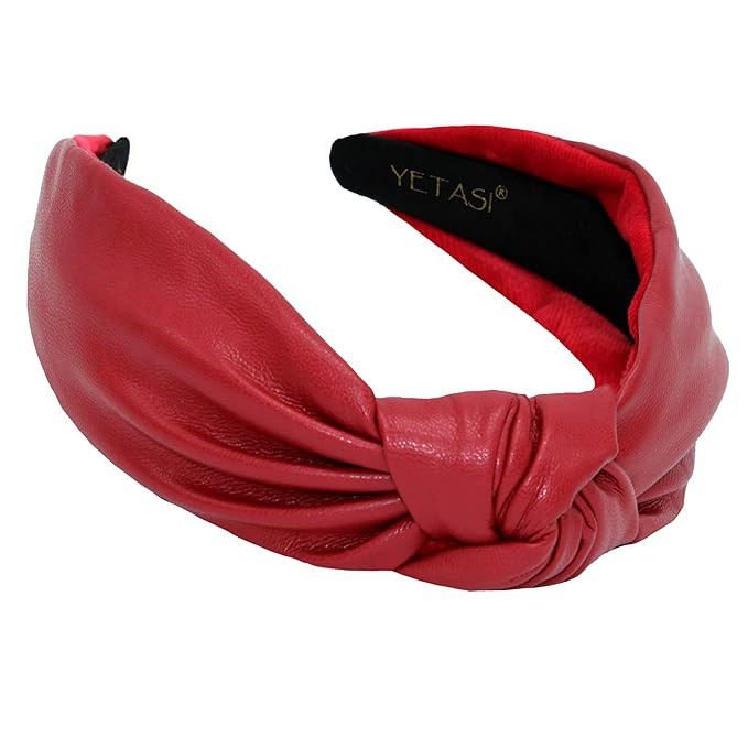 YETASI Red Knotted Headband for Women - Chic and Comfortable Non-Slip Knot Headband, Adjustable S... | Amazon (US)
