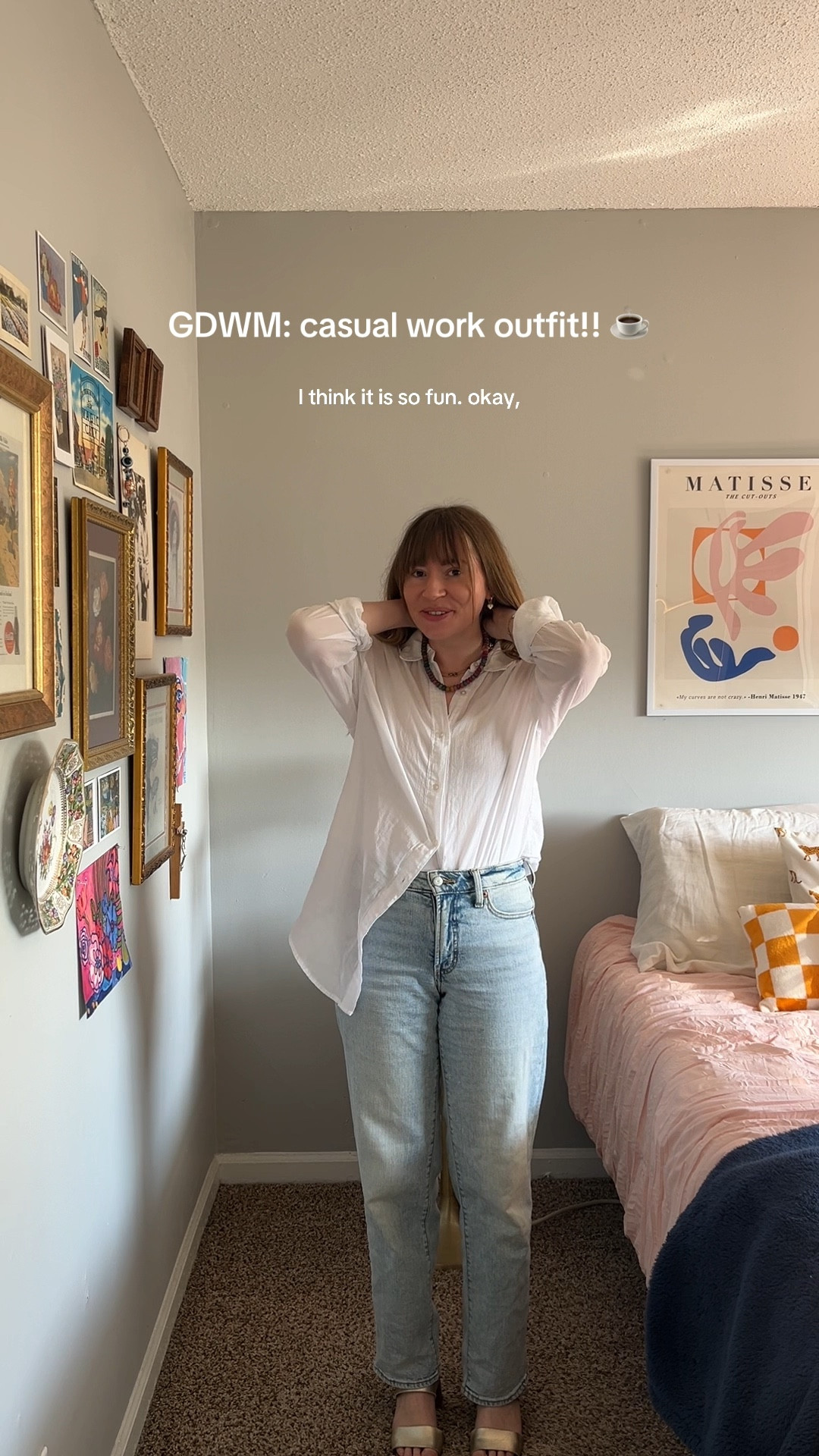 gdwm for work! linking these casual jeans that I LOVE + a few similar white button-downs 