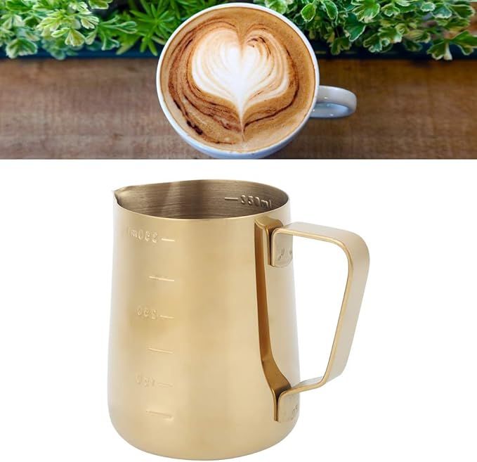 Christmas Carnival Frothing Pitcher - Milk Steaming Pitchers - Gold Stainless Steel Coffee Milk F... | Amazon (US)