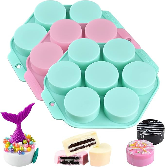 3 Pack Round Chocolate Cookie Molds, Cylinder Chocolate Molds, Round Silicone Molds for Chocolate... | Amazon (CA)