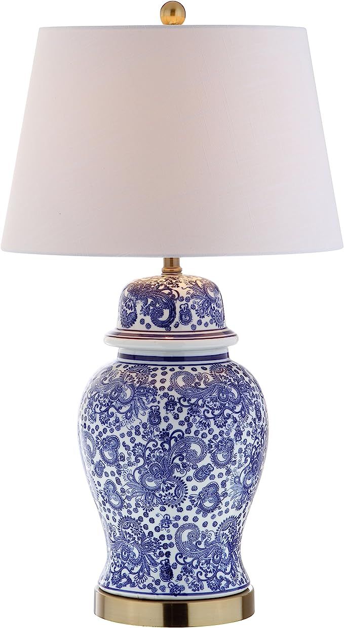JONATHAN Y JYL3008A Ellis 29.5" Ceramic LED Table Lamp Traditional Bedside Desk Nightstand Lamp f... | Amazon (US)