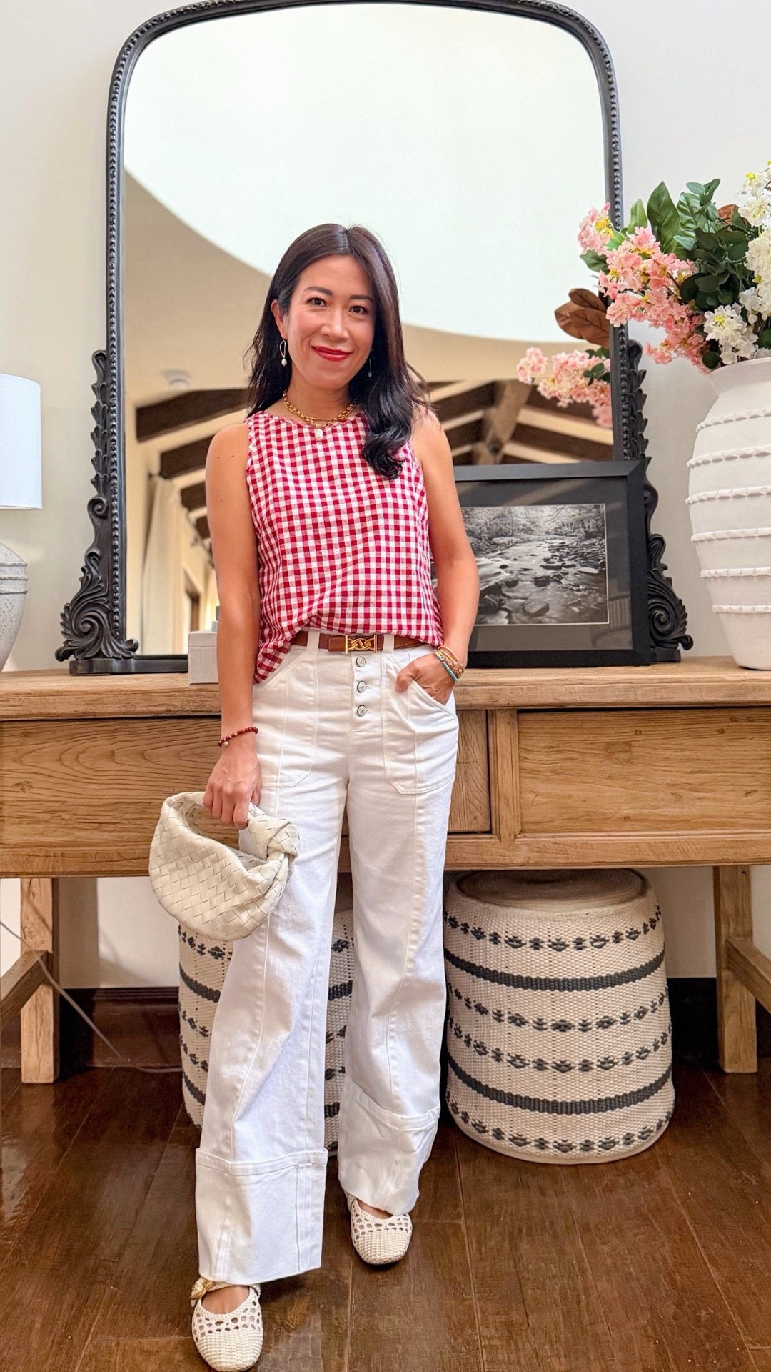 Sharing 2 cute spring and summer tops.  Love a good gingham top, the back button detail is super cute, available in over 15 colors.   The black tank has the designer vibe for much less, and comes in 10 colors too.  Both under $25.

#LTKootd #LTKOver40