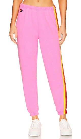 5 Stripe Sweatpant in Neon Pink, Yellow, & Purple | Revolve Clothing (Global)