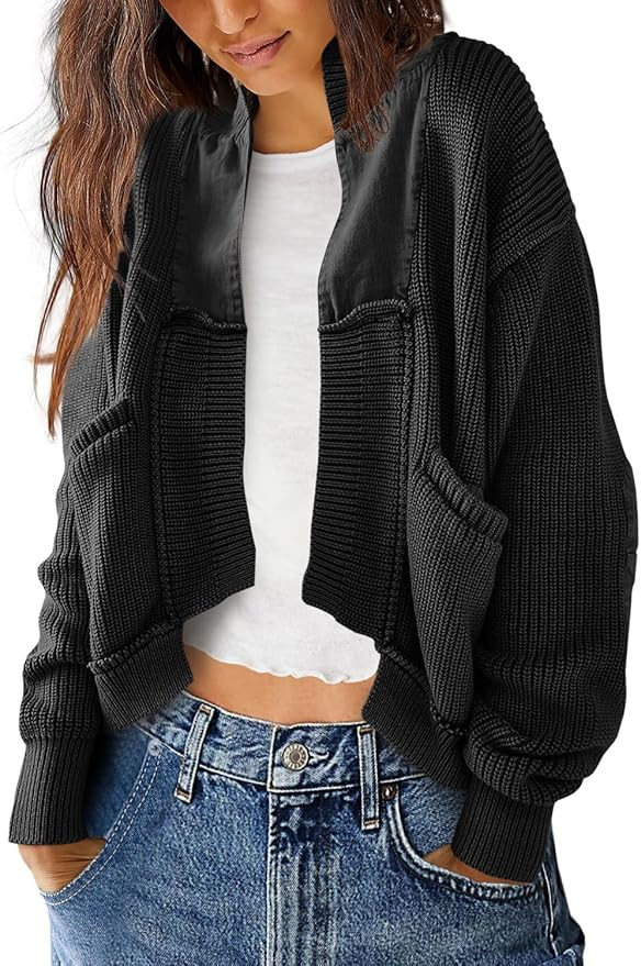 SENSERISE Womens Cardigan Sweaters Cable Knit Sweater Open Front Long Sleeve Chunky Cardigan Oute... | Amazon (US)