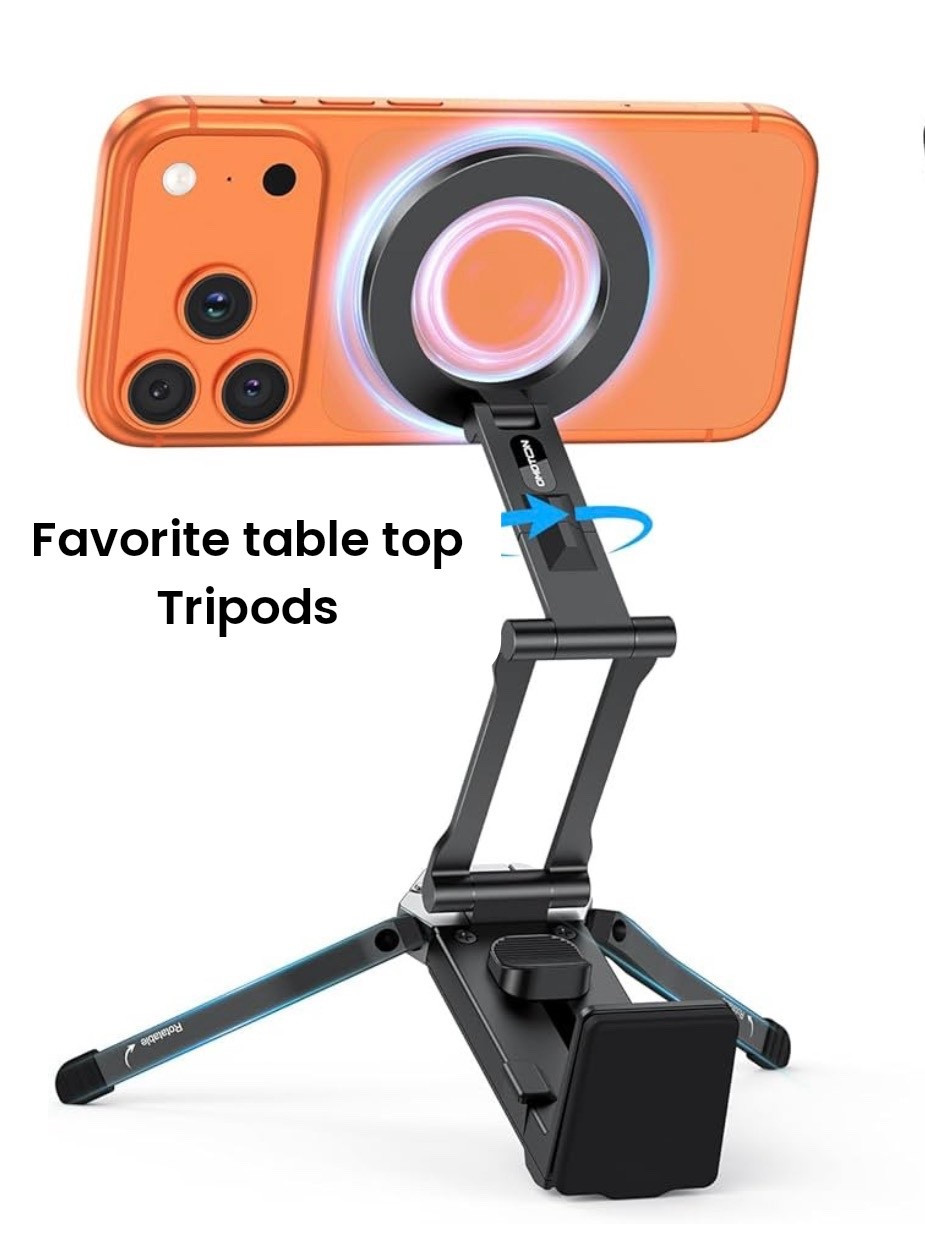 Favorite table top tripods for travel, content creation, makeup, etc! 