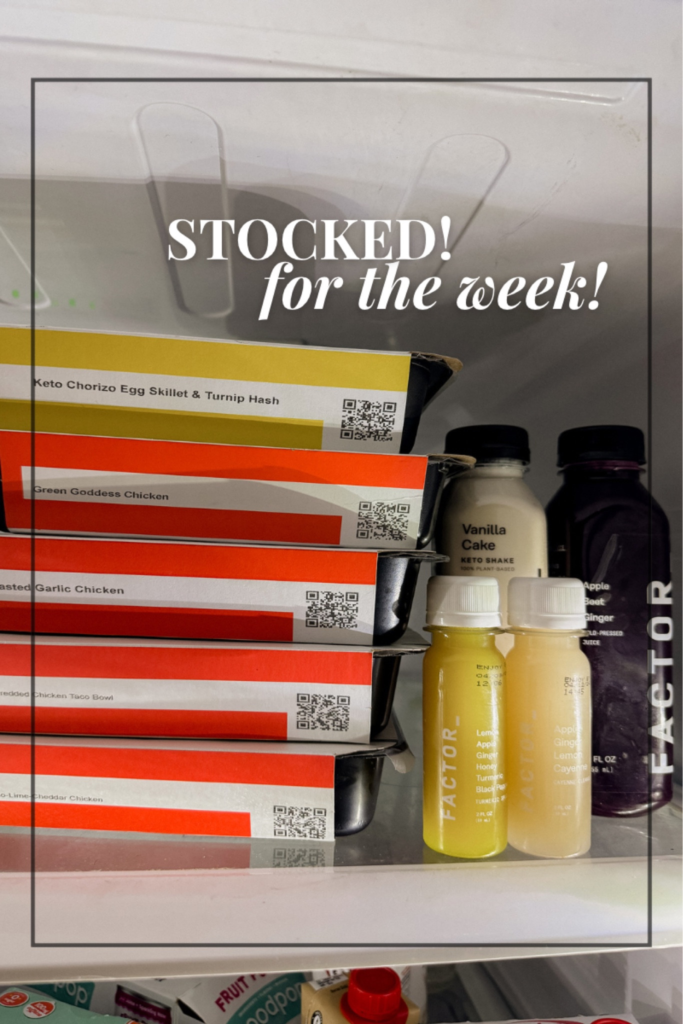 Use my code: BWC50
@factormeals #factor #ad

50% off first box + Free Wellness Shots for Life.  Two free wellness shots per order with an active subscription