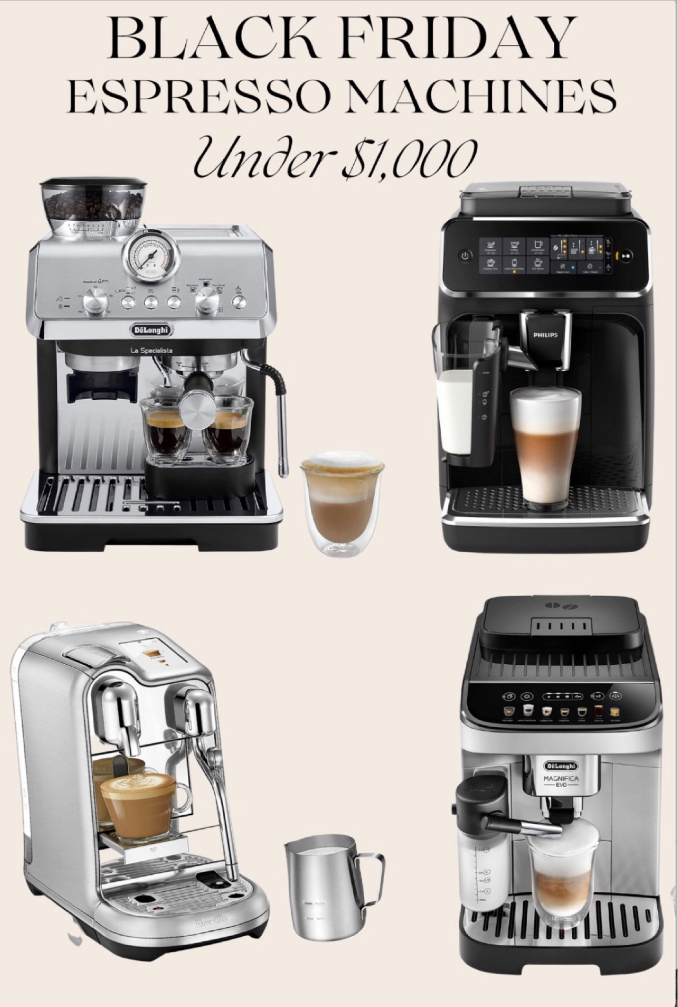 Black Friday espresso machines under $1000! Each one of these espresso machines is on sale for under $1000 during Amazon black Friday!

#LTKhome #LTKGiftGuide #LTKCyberWeek