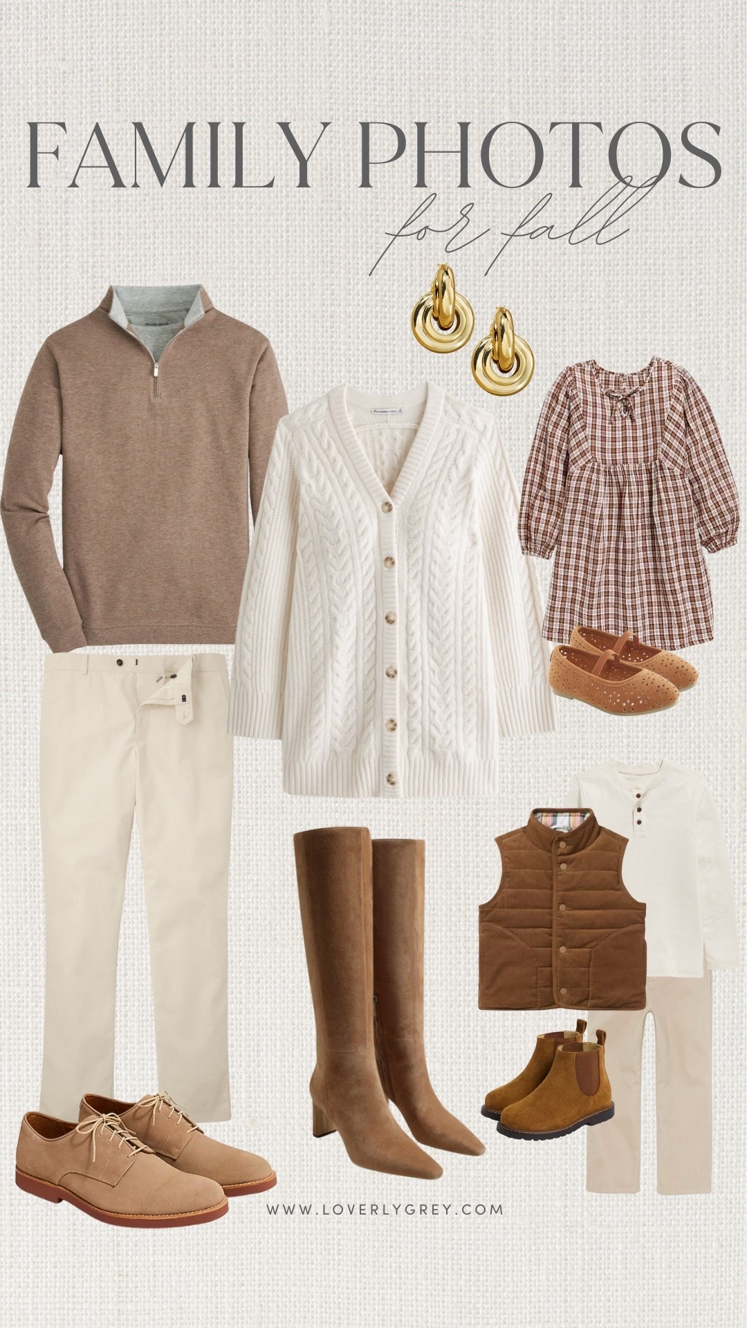 Warm & timeless - this fall family photo outfit inspiration highlights cozy neutrals that create a soft, cohesive look perfect for the season! These tones feel effortless, classic & photograph beautifully outdoors!

Loverly Grey, fall family photos, family photo outfits, neutral style, fall fashion, cozy style, wardrobe staples, everyday chic, effortless style, classic style, LTK style, fall outfit inspo 

#LTKMens #LTKKids #LTKFamily