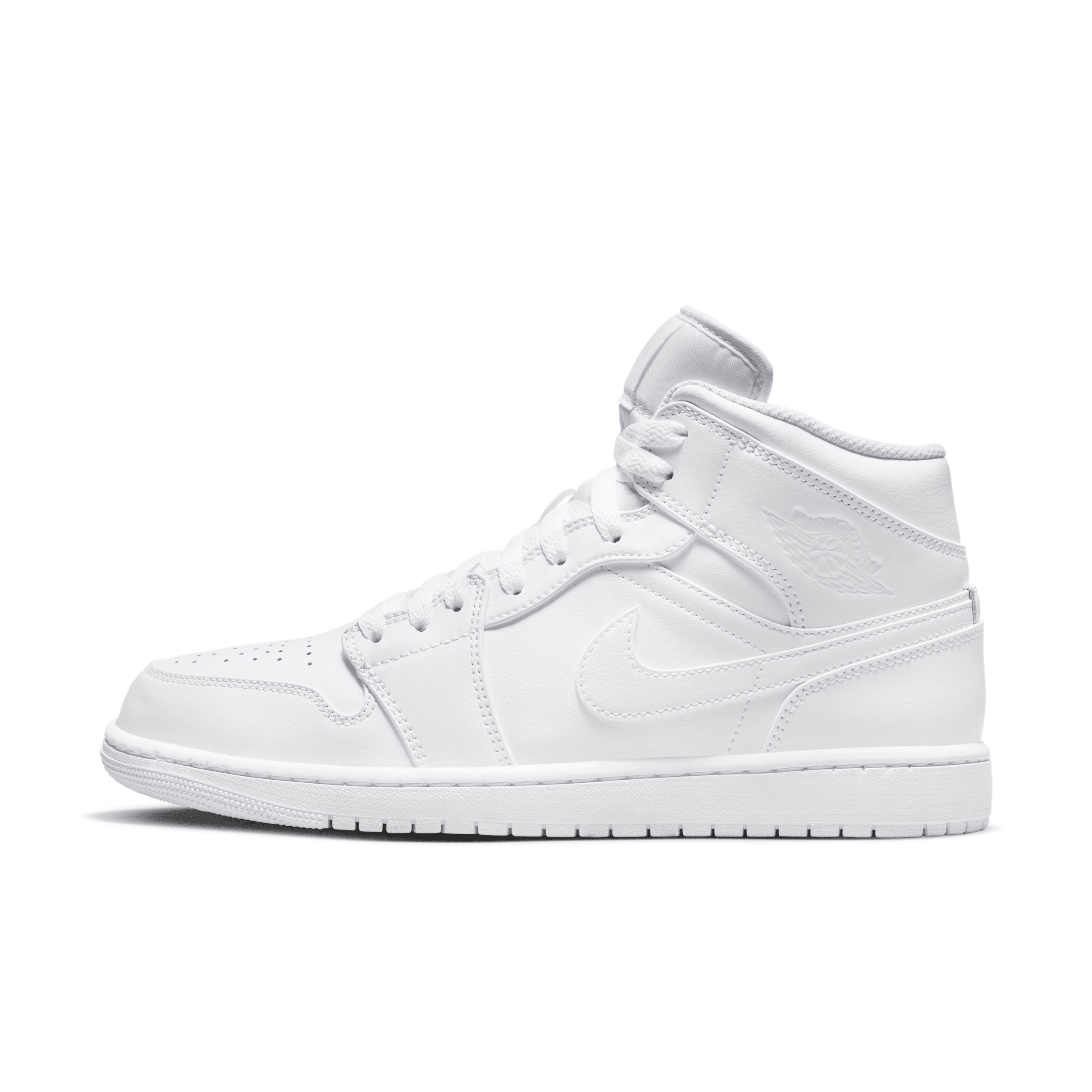 Men's Air Jordan 1 Mid Shoes in White | 554724-136 | Nike (US)