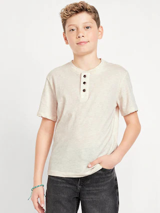 Short-Sleeve Henley T-Shirt for Boys | Old Navy (US)