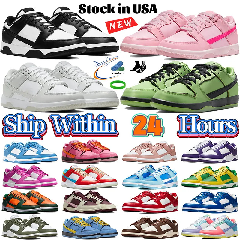 US Stocking Men Women Running Shoes Local Warehouse Flat Sneakers White Black Panda Low Shoe Phot... | DHGate