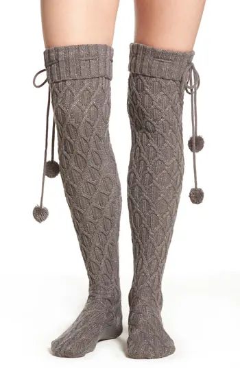 Women's Ugg Sparkle Cable Knit Over The Knee Socks | Nordstrom