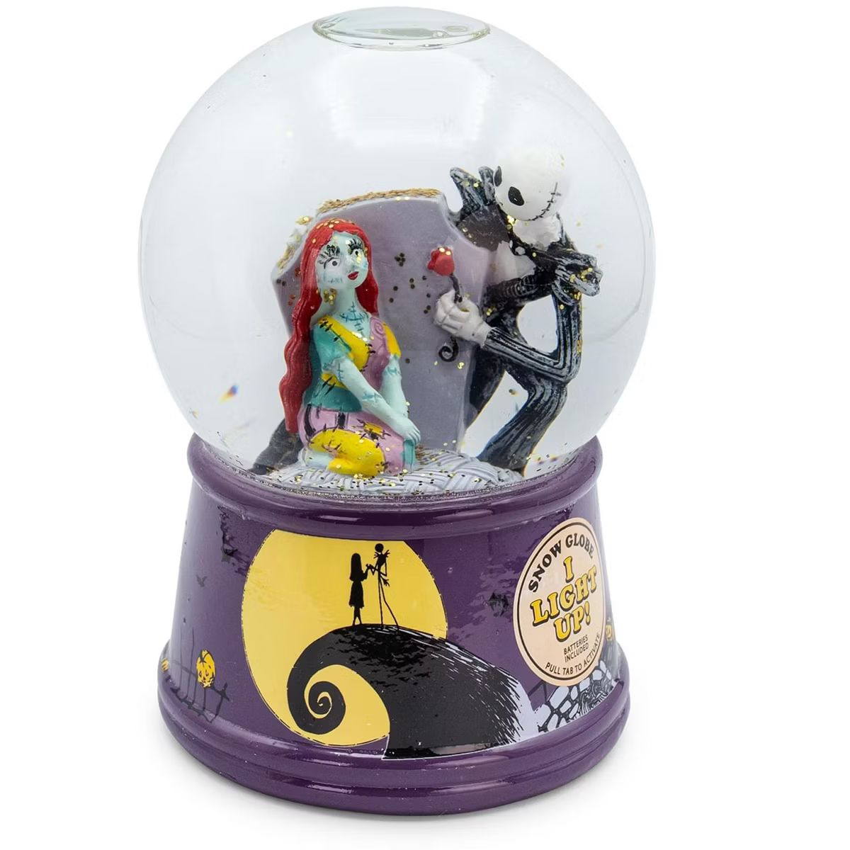 Silver Buffalo Disney Nightmare Before Christmas Jack & Sally Light-Up Snow Globe | 6 Inches | Target