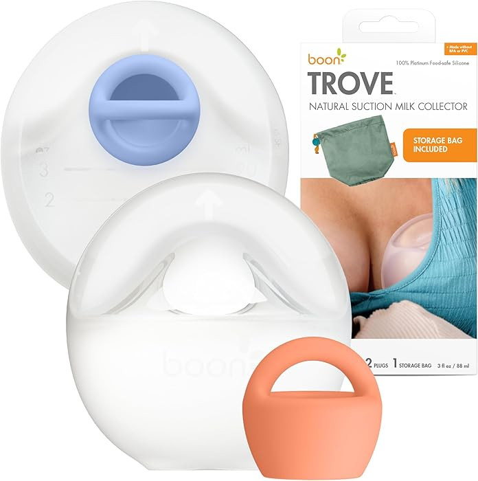 Boon Trove Silicone Manual Breast Pump Set - Hands Free Breast Milk Collector - Includes Polyeste... | Amazon (US)