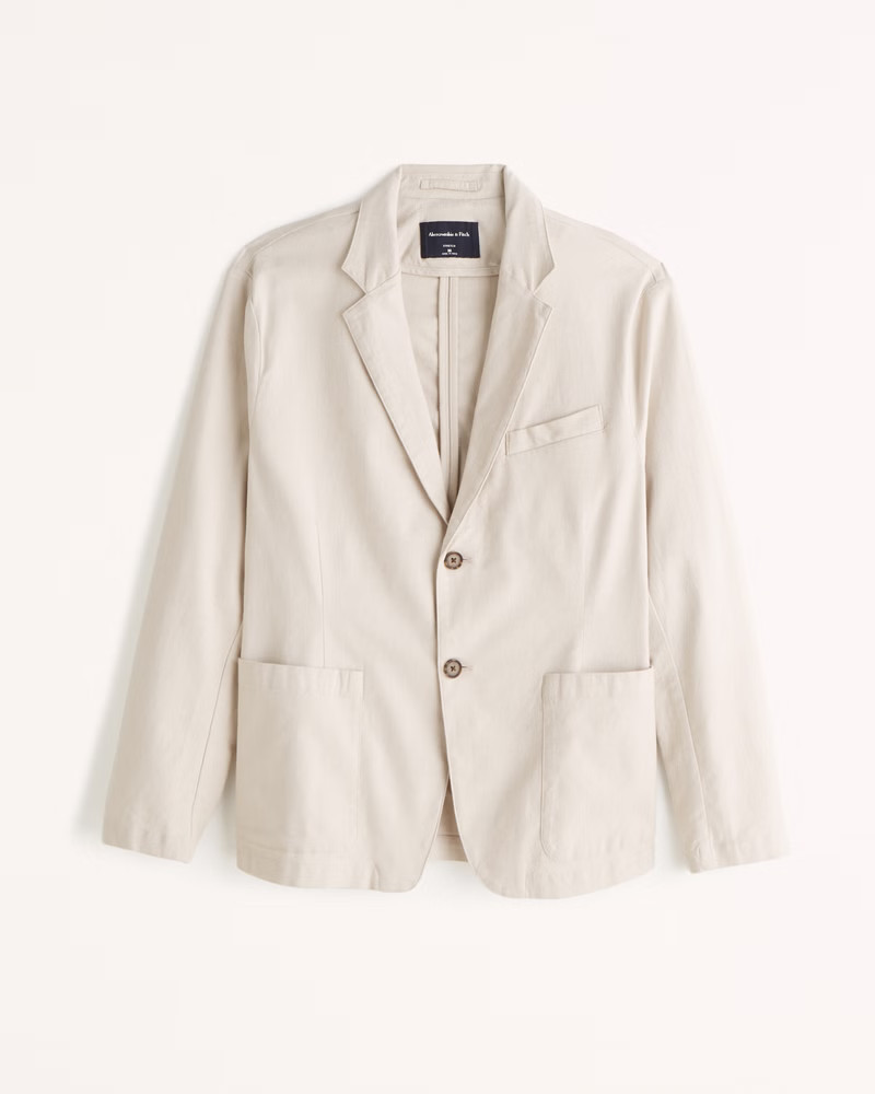 Linen-Blend Blazer | Abercrombie & Fitch (US)