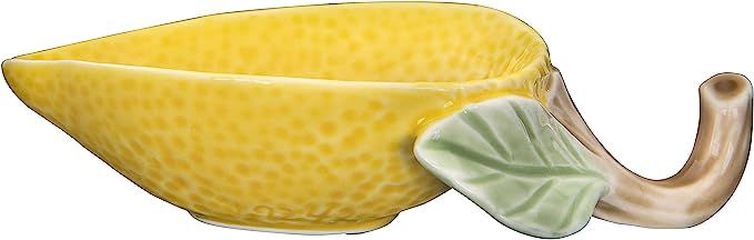 Creative Co-op Small Stoneware Shaped Lemon Dish, Yellow | Amazon (US)