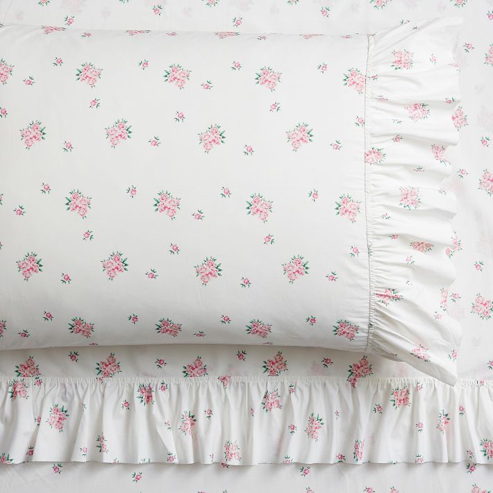 LoveShackFancy Antoinette Floral Organic Sheet Set | Pottery Barn Teen