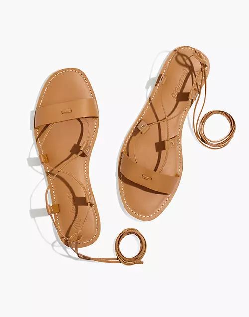 The Boardwalk Lace-Up Sandal in Leather | Madewell