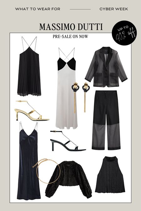 Massimo Dutti party wear ✨ sale early access - up to 40% off when you sign up to their newsletter 🫶

Cyber week, Black Friday, midi dress, suit, nye style, Christmas party 

#LTKCyberSaleUK #LTKCyberWeek #LTKparties