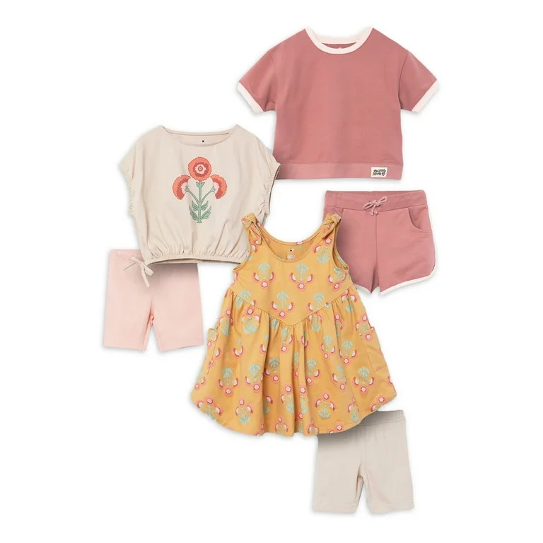 Little Star Organic 6 Pc Toddler Girls Bundle Set 12M-5T | Walmart (US)