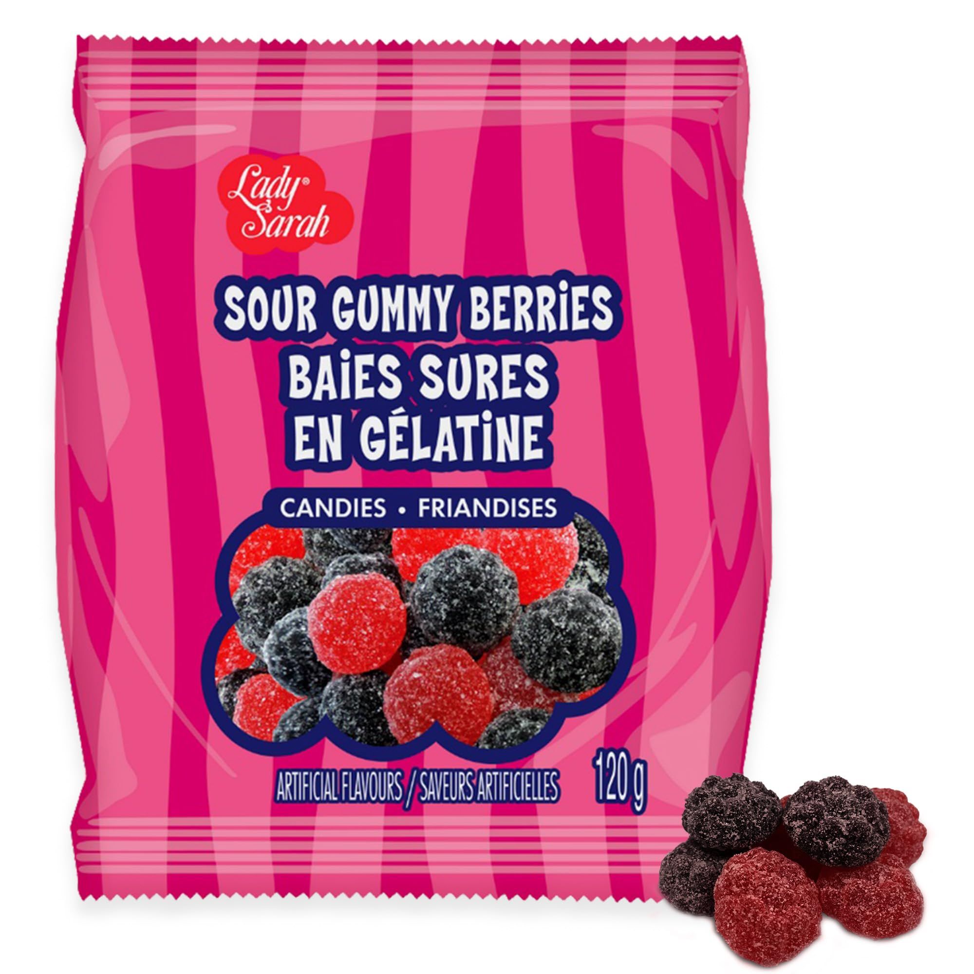 Lady Sarah Sour Gummy Berries 120G Per Bag | Amazon (CA)
