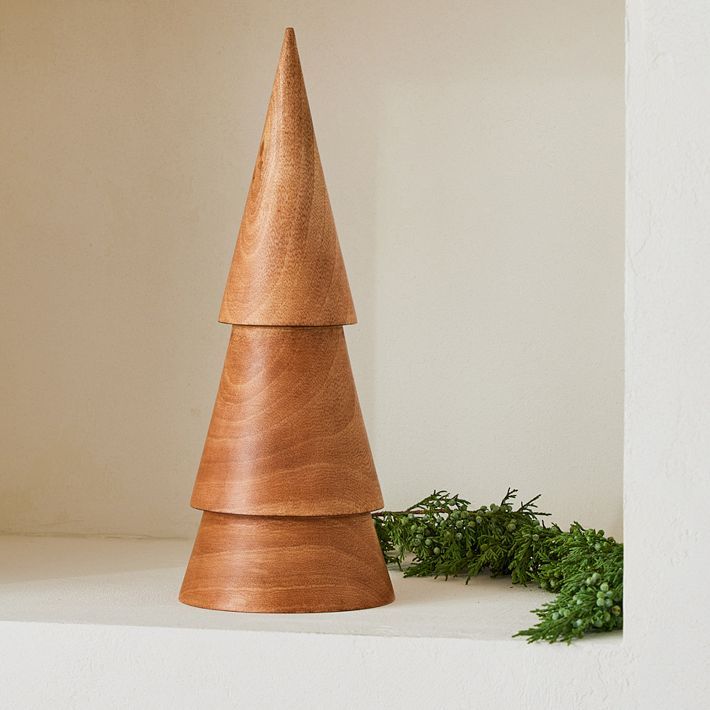 Stacked Wood Trees | West Elm | West Elm (US)