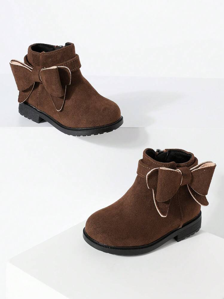 24 Autumn/Winter Western Cowboy Style Boots, New & Durable Comfortable Flat Heeled Baby Boots, Warm & Versatile, For Christmas | SHEIN