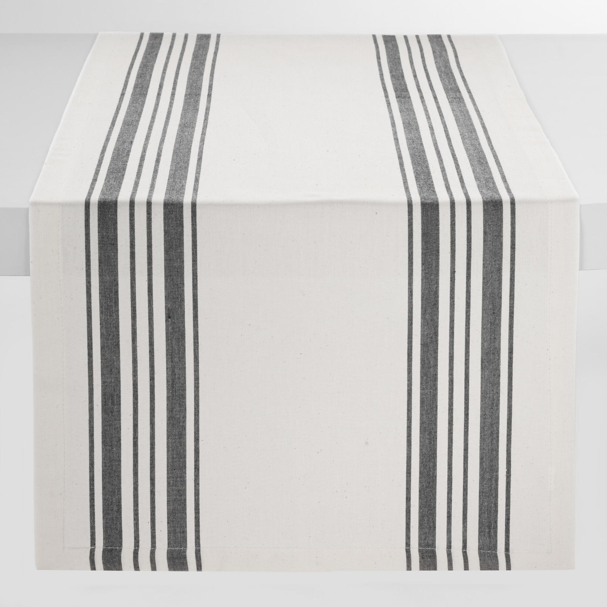 Black Villa Stripe Table Runner | World Market