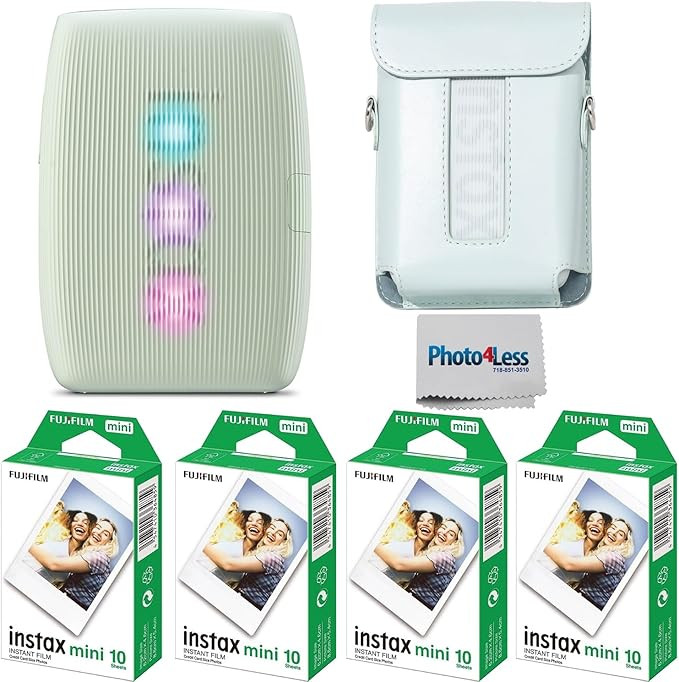 Fujifilm Instax Mini Link 3 Printer Bundle Instax Mini Film (40 Sheets), Instax Mini Link 3 Prote... | Amazon (US)
