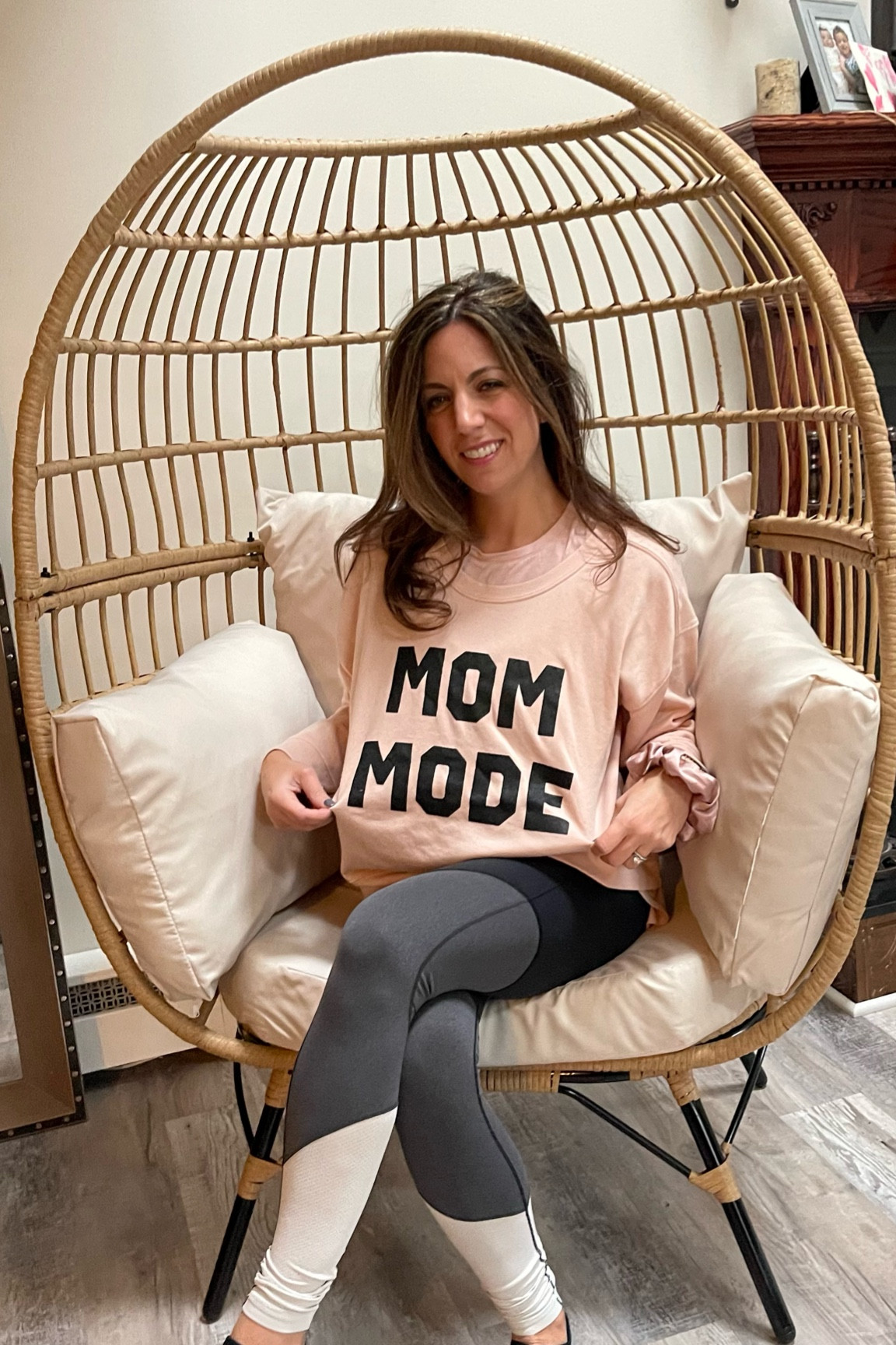 Mentally preparing for mom mode in my new egg chair! Graphic sweaters on sale. Cozy corners. Comfortable, affordable fashion.

#LTKFind #LTKhome #LTKfamily
