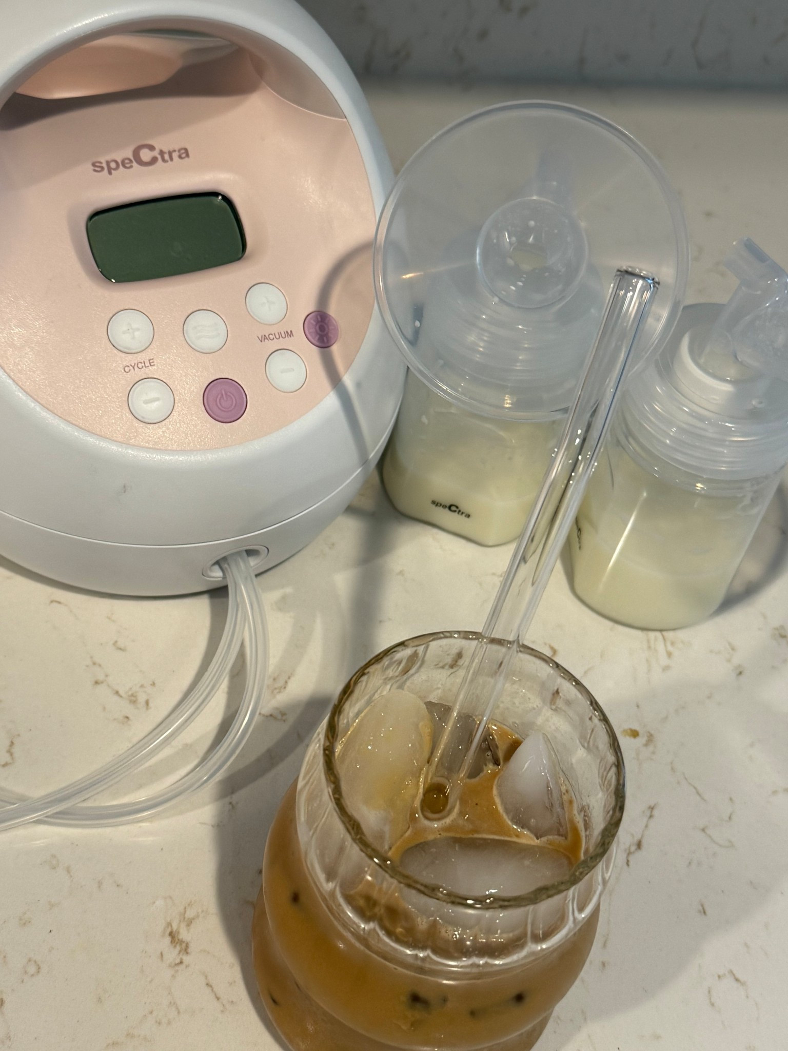 Mornings but motherhood edition ☕️🍼 #pumpingmom #momlife #breastfeeding 