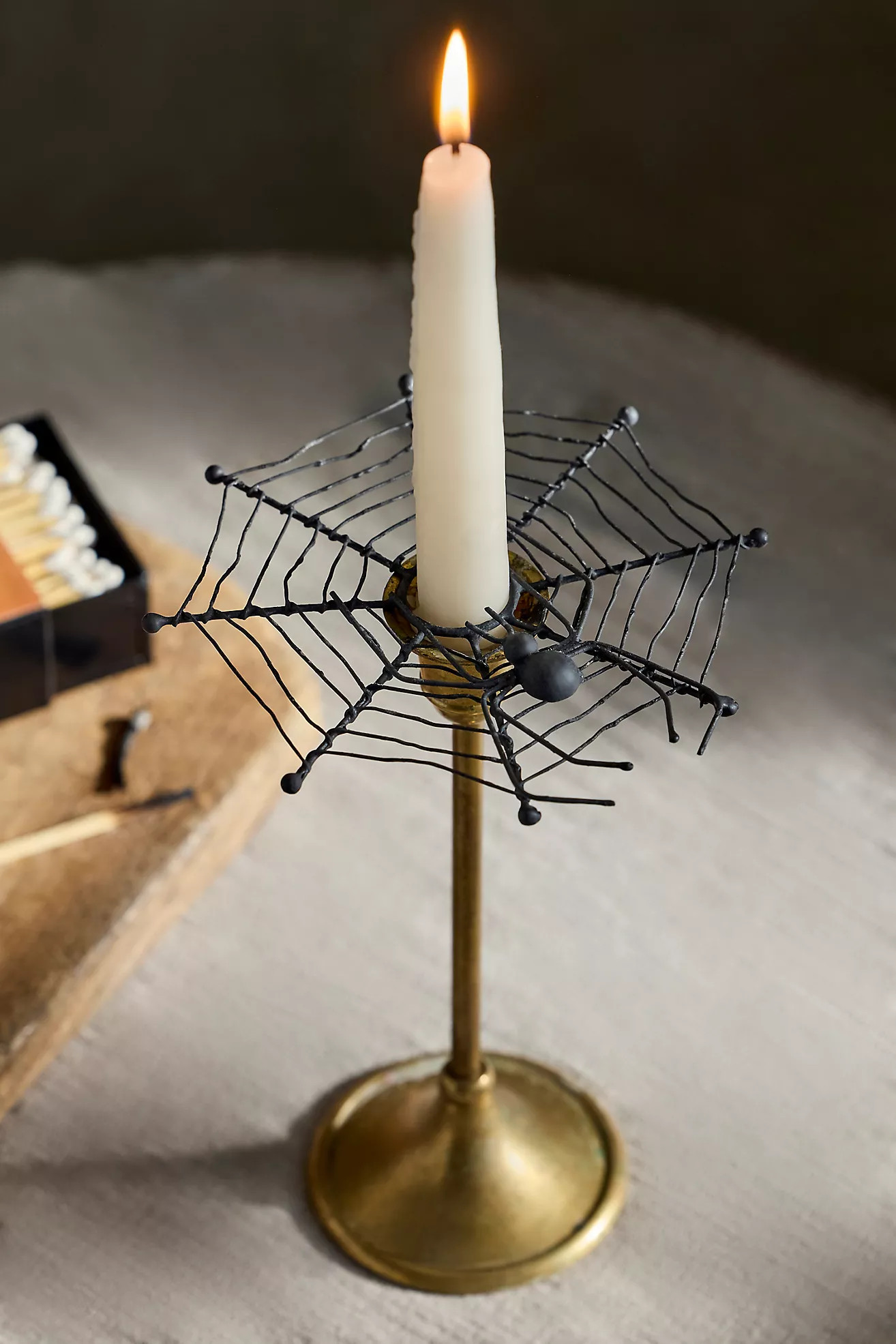 Iron Spiderweb Candle Wreath | Anthropologie (US)