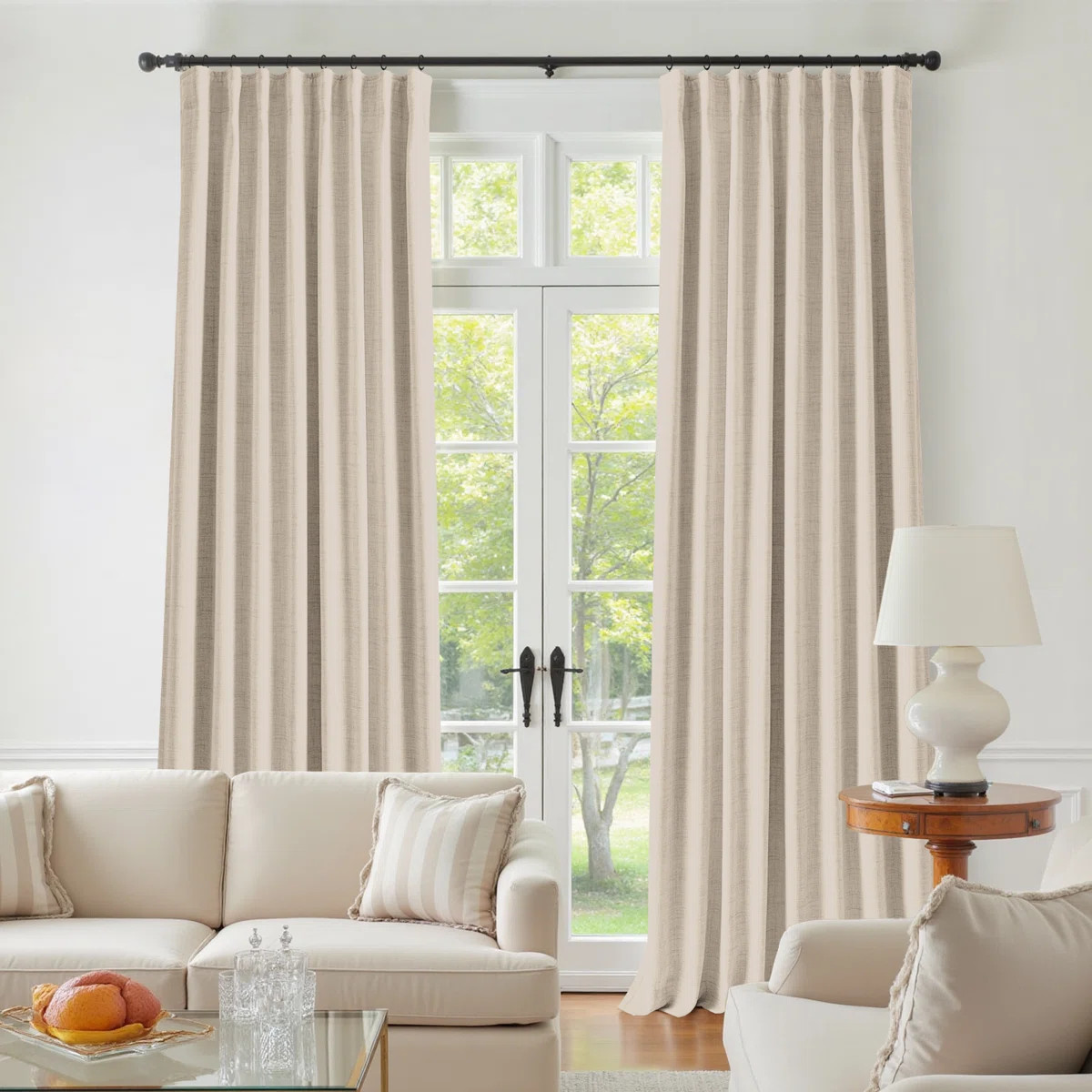 Birglinde Faux Linen Textured Thermal 100% Blackout Curtains for Bedroom Living Room Rod Pocket/R... | Wayfair North America