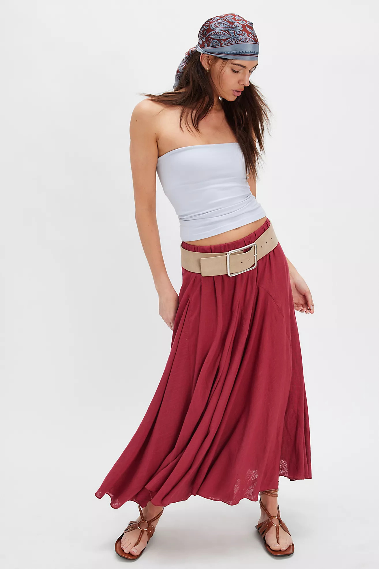 Madras That Solid Linen Maxi Skirt | Free People (Global - UK&FR Excluded)