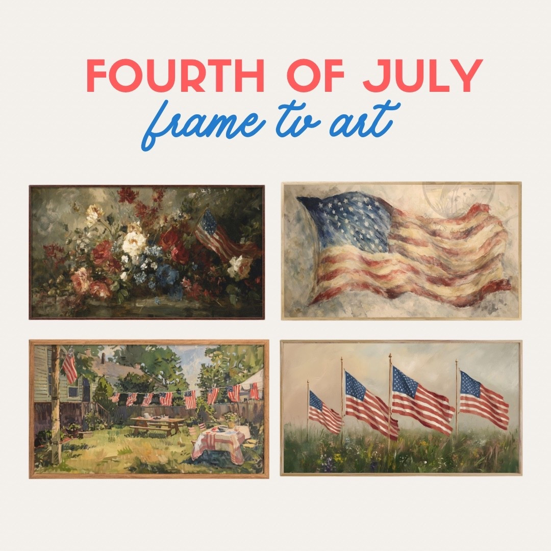 Frame TV art for Fourth of July!! 

#LTKHome #LTKSeasonal #LTKSaleAlert