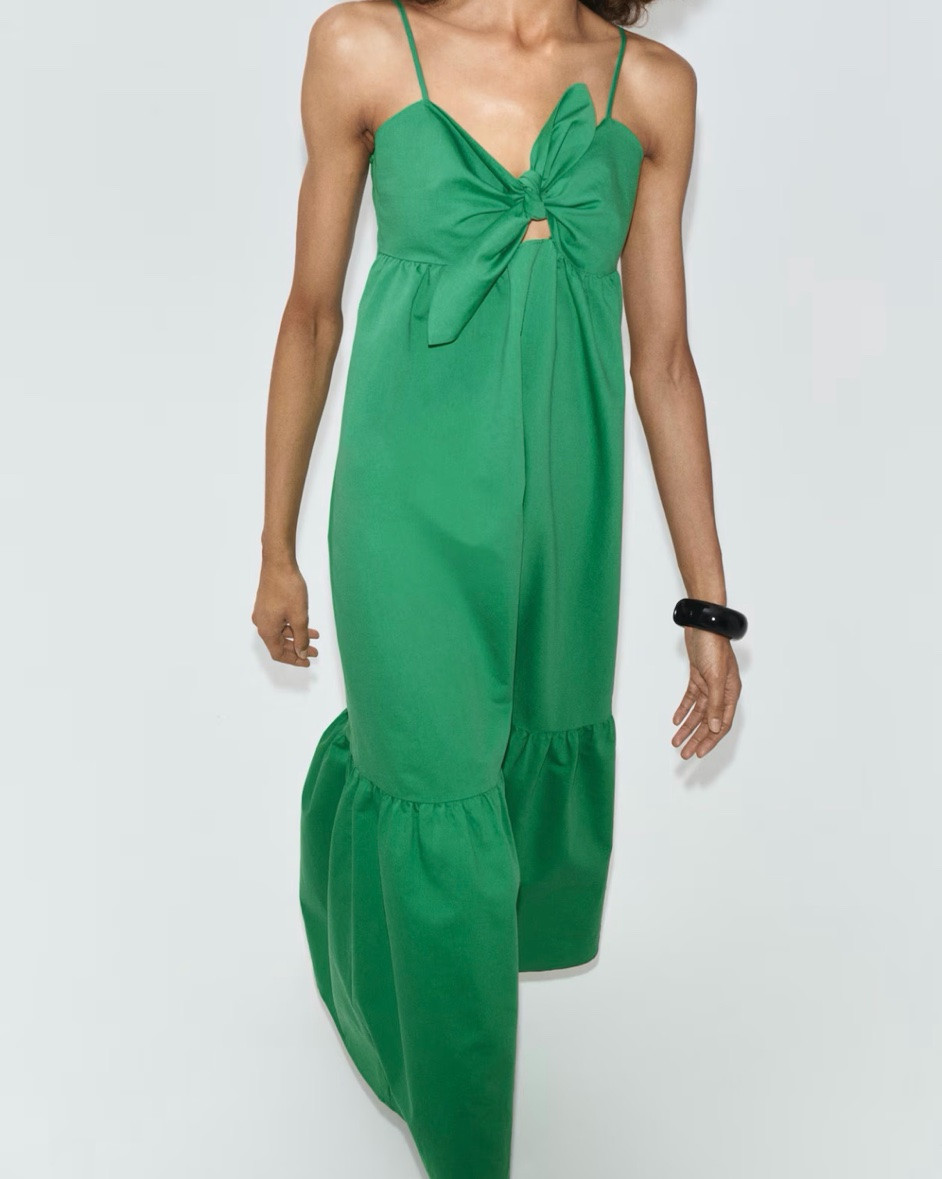 Green tie detail midi dress

#LTKSeasonal