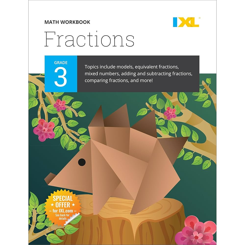 IXL Fractions 3rd Grade Math Workbook, Mathematics Book for Kids Ages 8-9 Covering Addition, Subt... | Amazon (US)