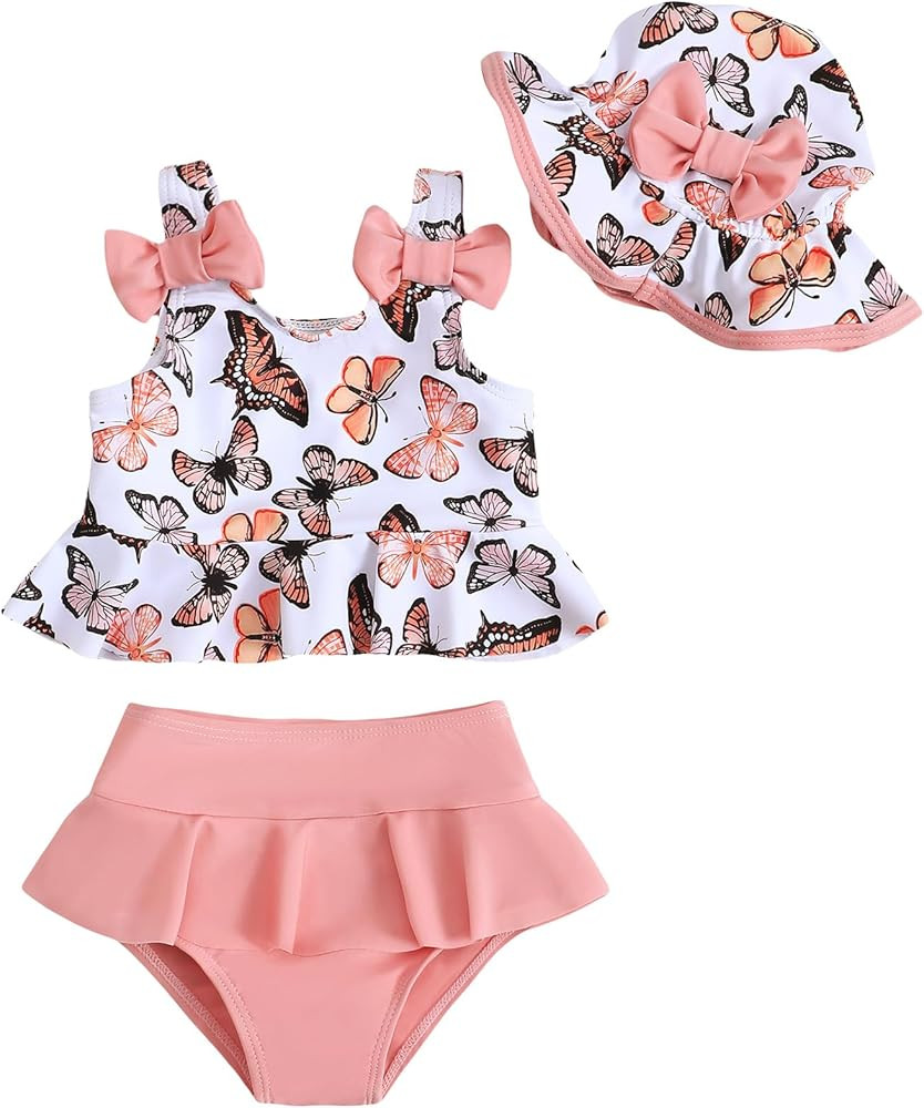 Mioglrie Baby Infant Swimsuit Girl Toddler Bathing Suit Girl Summer Beach Bikini Tankini Swimwear... | Amazon (US)