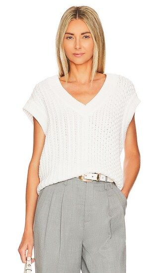 L'Academie Hara Sweater Vest in White. - size XL (also in L, M) | Revolve Clothing (Global)