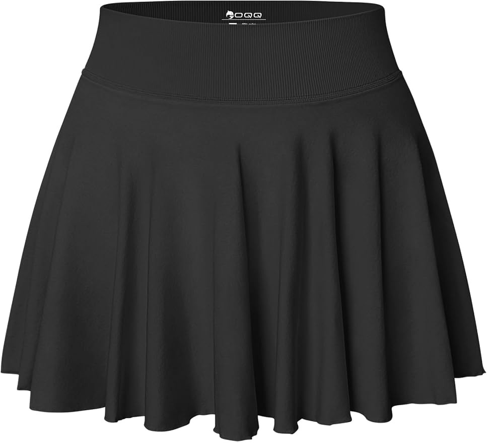 OQQ Women Mini Skirts 2 in 1 Flowy Basic Versatile Stretchy Flared Casual A-line Skirt with Pocke... | Amazon (US)
