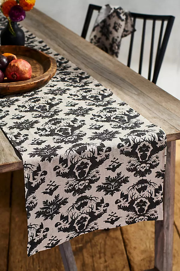 Black Forest Linen Runner | Anthropologie (US)