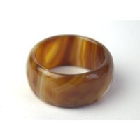 Faceted Brown Agate Ring Band Unisex Boho Stacking Jewelry | Etsy (US)