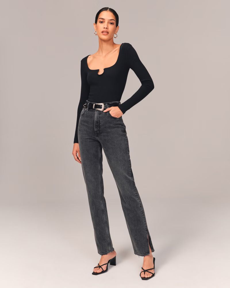 Women's 90s Ultra High Rise Straight Jeans | Women's Clearance | Abercrombie.com | Abercrombie & Fitch (US)