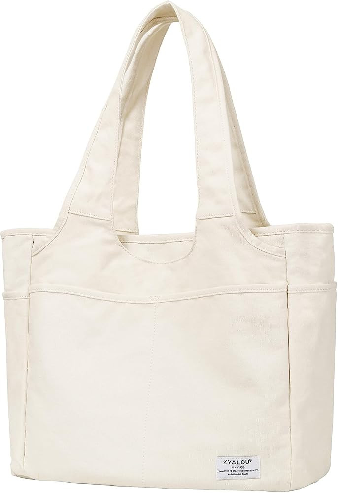 KYALOU Utility Large Tote Bag, Women Casual Shoulder Bags for Work Gym Beach Travel Shopping Groc... | Amazon (US)