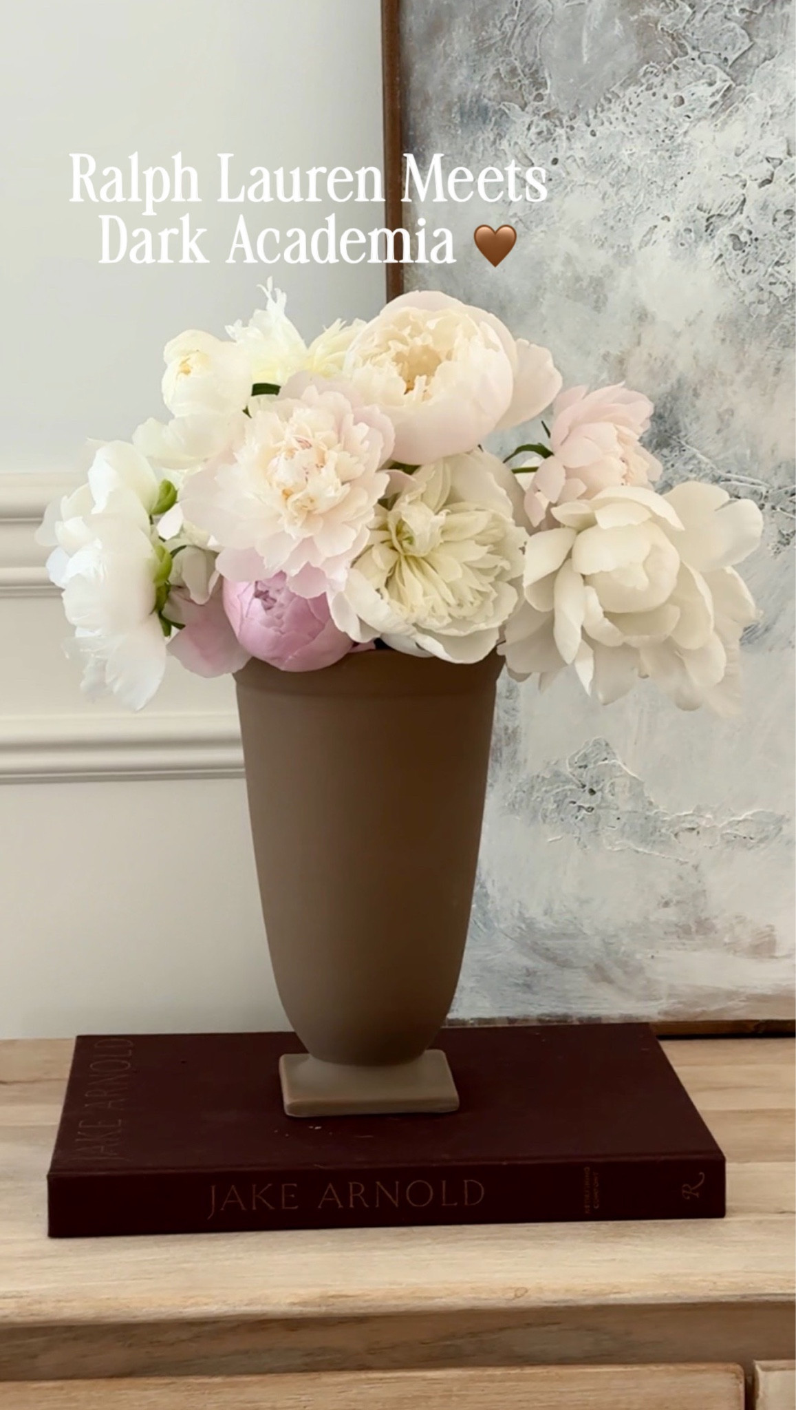 Dark Academia meets soft summer florals. 🤎 This rich brown vase instantly makes fresh peonies feel more elevated and expensive, and it’s one of those pieces that works year-round—from summer blooms to fall branches. Brown home decor, ceramic vase, peonies, dark academia decor, moody home styling, designer home decor, luxury home for less, bookshelf styling, console table decor, neutral home, target home finds, timeless decorating. #DarkAcademia #HomeDecor #targethome

#LTKHome #LTKSaleAlert #LTKSeasonal
