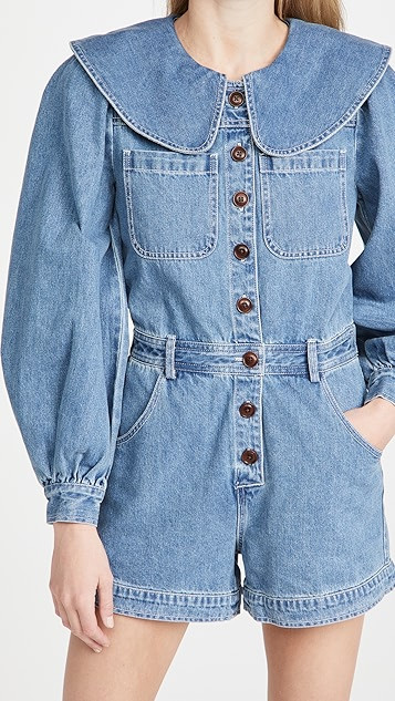 Alyssa Denim Romper | Shopbop