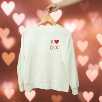 Cute Xo Heart Valentines Day Crewneck Sweatshirt, Love My Sweetheart Shirt, Valentine Sweater Gift For Women, Xoxo Tee, Adorable Vday Tshirt | Etsy (US)