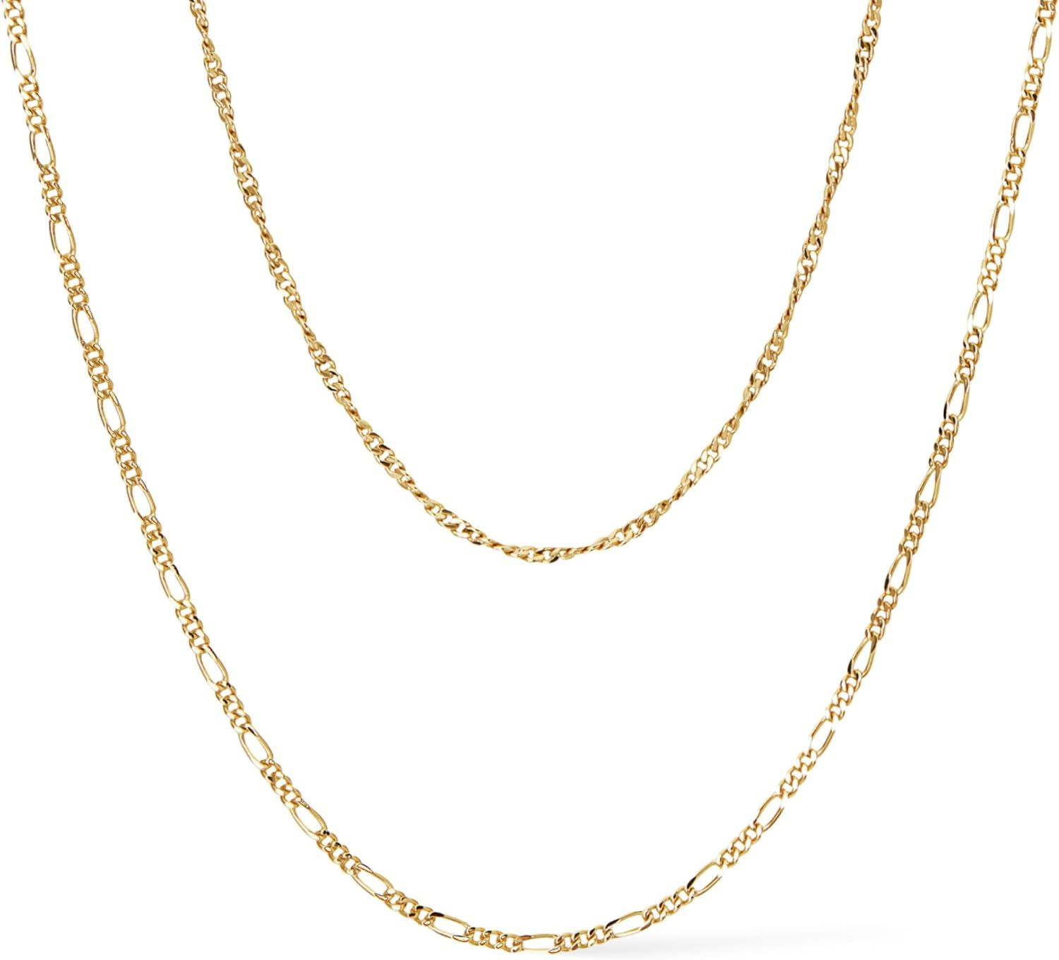 Ana Luisa | Vintage Necklace Set - Heritage | 14K Gold Plated Chains | Two Separate Chains | Hypo... | Amazon (US)