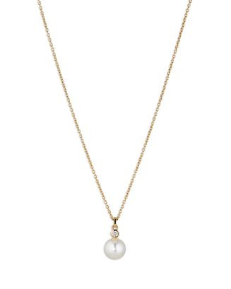 Cubic Zirconia & Nacre Pearl Pendant Necklace, 16"-18" | Bloomingdale's (US)